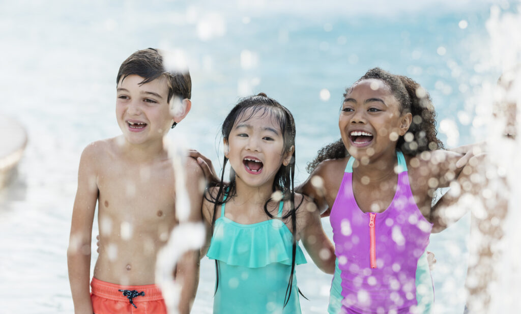 Kid's Playing in the water